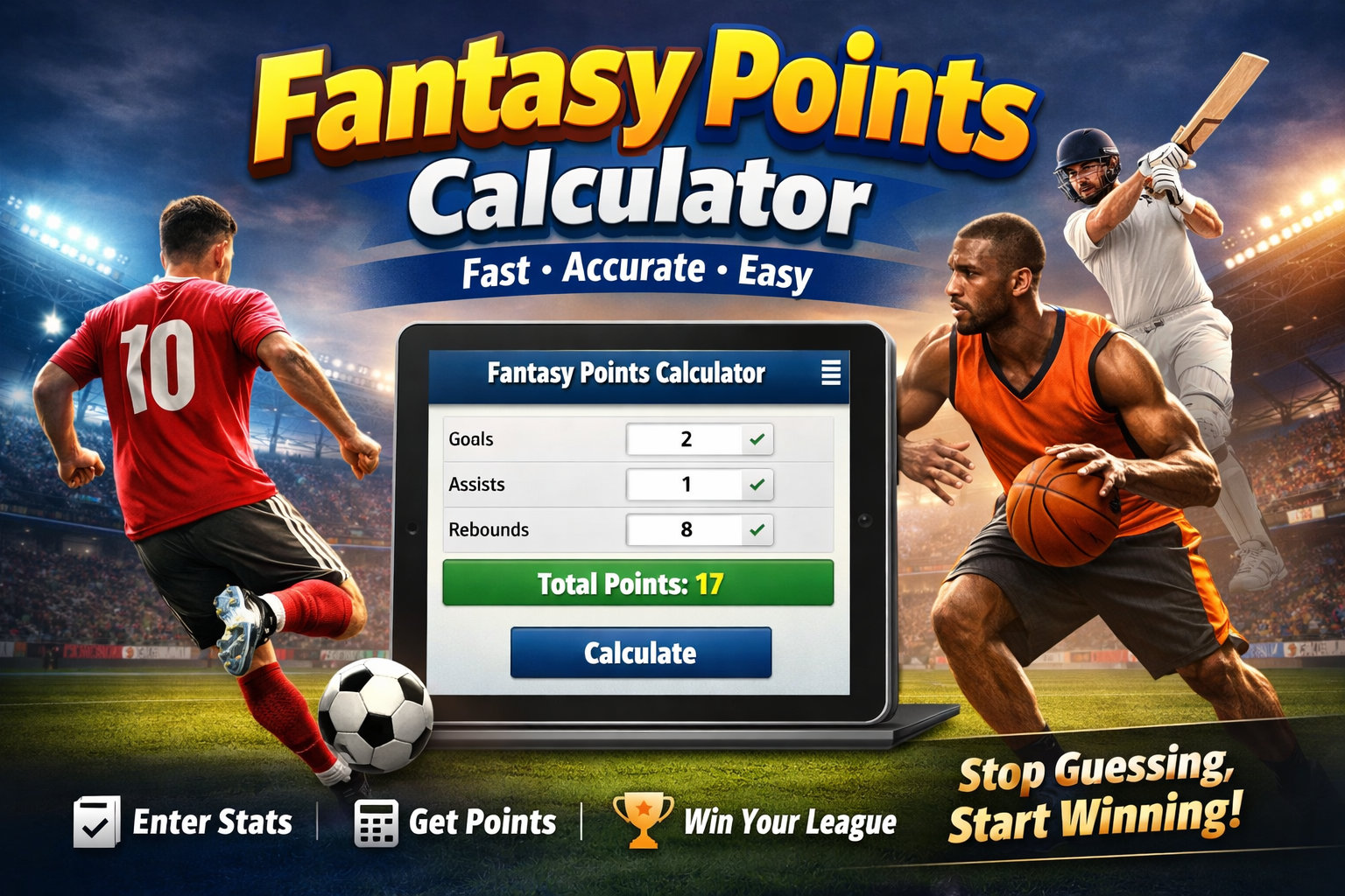 Fantasy Points Calculator – Fast & Accurate Online Tool