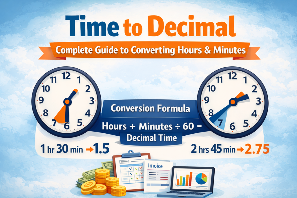 Time to Decimal – Complete Guide (Hours, Minutes, Formula)