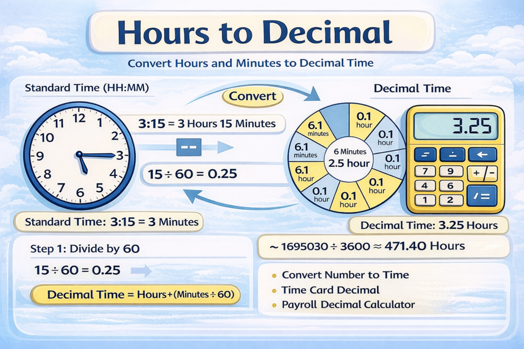 Time to Decimal Calculator