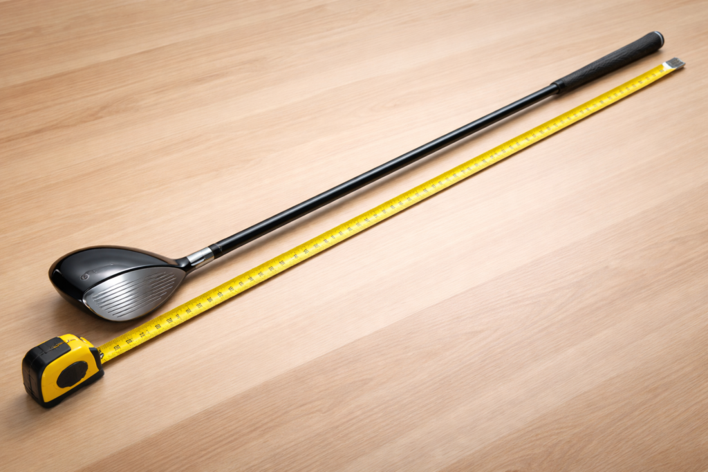 Golf club + measuring tape visual