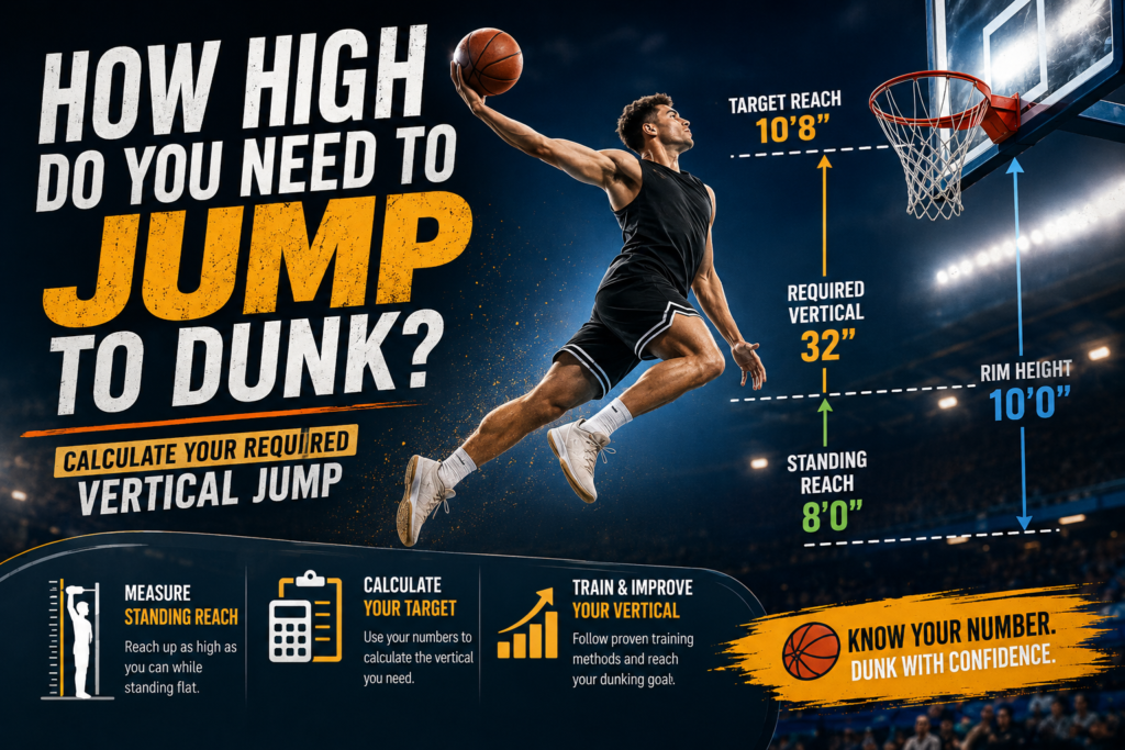 how high do you need to jump to dunk